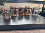 5 Stenen Bierpullen - Diverse Motieven, Antiek en Kunst, Antiek | Keramiek en Aardewerk, Ophalen of Verzenden