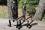 Brocante - Drie setjes sierlijke haardbokken!, Huis en Inrichting, Ophalen of Verzenden, Gebruikt