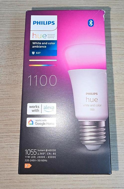 Philips hue white and color ambiance E27 1100LM Bluetooth, Huis en Inrichting, Lampen | Losse lampen, Nieuw, Led-lamp, Minder dan 30 watt