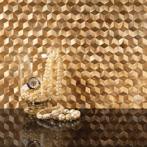 Mozaïek Aluminium Stellar Gold  300x300x8mm mat, Doe-het-zelf en Verbouw, Tegels, Nieuw, Wandtegels, Overige materialen, 20 tot 40 cm