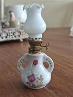 Brocante mini olielamp met roosjes, Ophalen of Verzenden