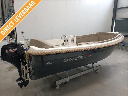Corsiva 475 New Age met 15 pk Suzuki vaarklaar met buiskap!, Watersport en Boten, Sloepen, Gebruikt, 10 tot 30 pk, 3 tot 6 meter