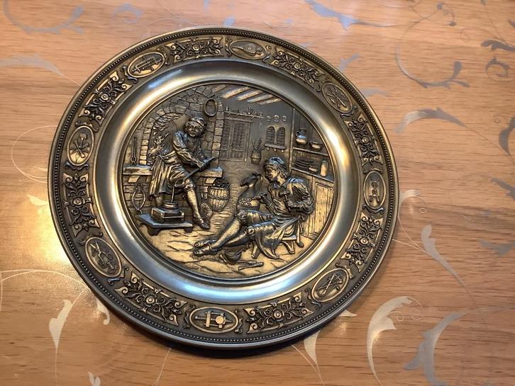 Vintage tinnen bord (95%) gelimiteerde uitgave uit 1989, Antiek en Kunst, Antiek | Tin, Ophalen