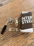 Intersteel Raamsluiting Ton Nikkel/Ebenhout, Ophalen of Verzenden, Nieuw, Overige materialen, Klink of Kruk
