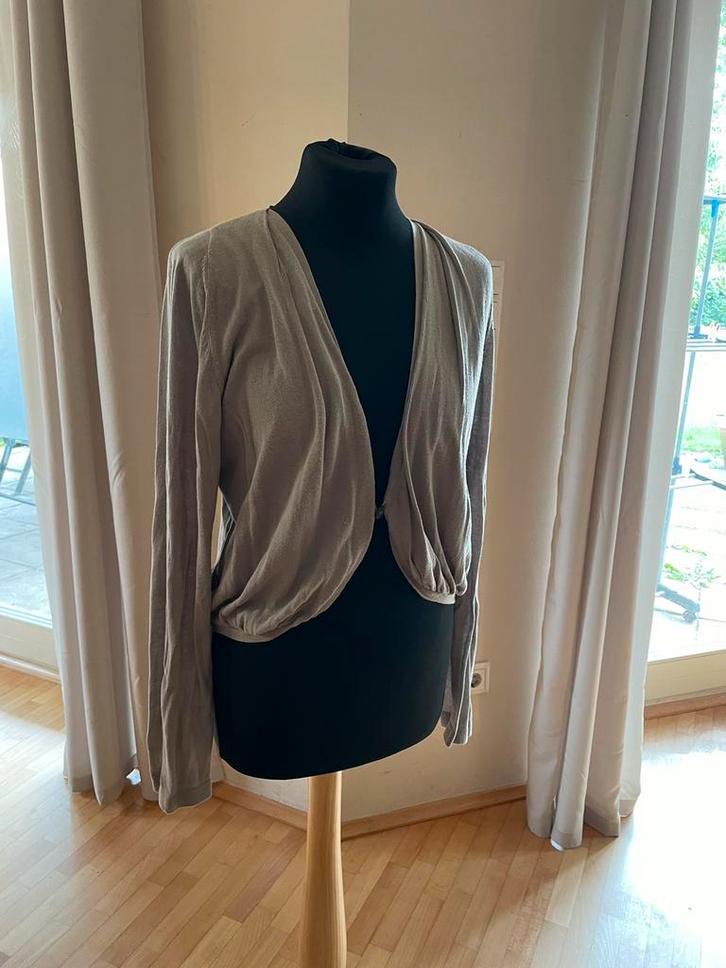 Turnover zacht fijn beige vestje maat S zijde katoen, Kleding | Dames, Truien en Vesten, Gedragen, Maat 36 (S), Beige, Ophalen of Verzenden