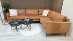 ‼️mooie cognac rondzit hoekbank gereinigd‼️, Huis en Inrichting, Ophalen, Gebruikt, 150 cm of meer, Vierpersoons of meer