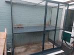 Volière. grijze aluminiumpanelen, Dieren en Toebehoren, Vogels | Hokken en Kooien, Ophalen, Zo goed als nieuw, Aluminium, Volière