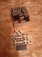 Ebbenhout + been dominostenen 28x, Ophalen of Verzenden