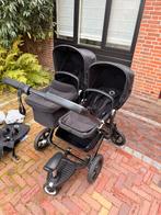 Bugaboo Donkey 5 Duo Full Black + Accessoires, Ophalen, Zo goed als nieuw, Bugaboo, Duowagen