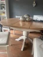 Ronde uitschuifbare eettafel., Huis en Inrichting, Tafels | Eettafels, Gebruikt, Ophalen of Verzenden, Landelijk, Overige vormen