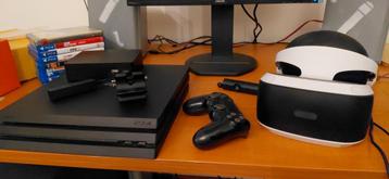 Ps4 pro met VR, games en eventueel playseat met g923 beschikbaar voor biedingen