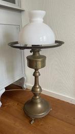 OlieLamp staande Brocante Messing (Electrisch, Antiek en Kunst, Ophalen of Verzenden