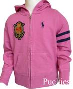 Roze Ralph LAUREN hooded sweatvest maat 152/158 *NieuW* a, Kinderen en Baby's, Kinderkleding | Maat 152, Meisje, Trui of Vest