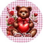 L270 luxe icing beertje 20cm eetbare taart plaat print, Ophalen of Verzenden, Nieuw, Taarten, Versiering