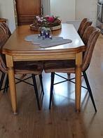 Eettafel uitschuifbaar hout, Huis en Inrichting, Tafels | Eettafels, Ophalen, Gebruikt, 200 cm of meer, 50 tot 100 cm
