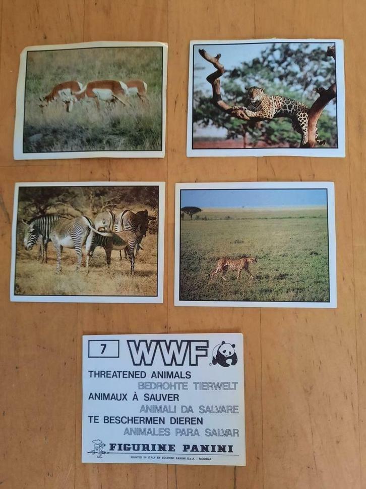PANINI PLAATJES WWF - TE BESCHERMEN DIEREN - zie lijst, Verzamelen, Overige Verzamelen, Ophalen of Verzenden