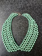 Een prachtige ketting als 'kraagje', lichtgroen., Sieraden, Tassen en Uiterlijk, Kettingen, Ophalen, Overige materialen, Verstelbaar