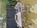 GRATIS houten tuinset. 2 stoelen plus tafel, Ophalen of Verzenden, Zo goed als nieuw, Schuur