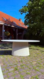 Handgemaakte witte mortex eettafel japandi stijl, Huis en Inrichting, Tafels | Eettafels, Overige materialen, 100 tot 150 cm, Japandi organisch