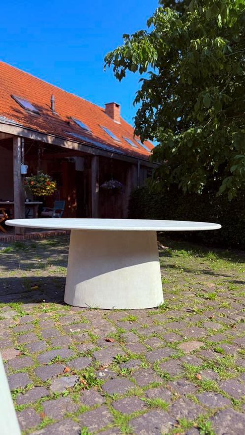 Handgemaakte witte mortex eettafel japandi stijl, Huis en Inrichting, Tafels | Eettafels, Nieuw, 100 tot 150 cm, 200 cm of meer