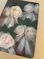 Trouwauto Versiering Rozen Poederroze - 4 stuks, Ophalen of Verzenden, Nieuw