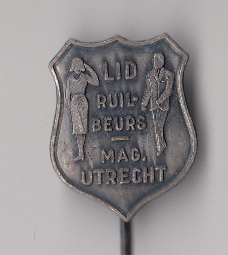Utrecht Ruilbeurs Lid speldje, Verzamelen, Speldjes, Pins en Buttons, Gebruikt, Speldje of Pin, Overige onderwerpen, Ophalen of Verzenden