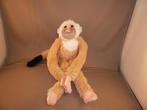 petjes world slinger aap licht bruin/wit grijs 34 cm zwarte, Kinderen en Baby's, Speelgoed | Knuffels en Pluche, Ophalen of Verzenden