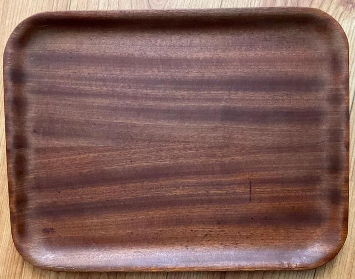 TEAK houten dienblad - 1950's - Scandinavisch, Huis en Inrichting, Woonaccessoires | Dienbladen, Gebruikt, Hout, Rechthoekig, Ophalen
