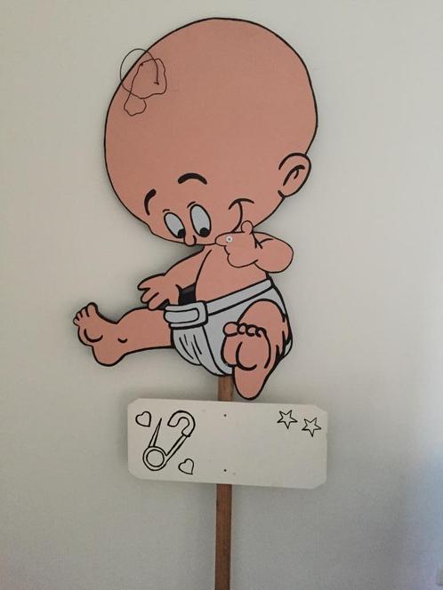 Geboortebord BABY LUIER huren huur babyspullen jongen meisje, Kinderen en Baby's, Kraamcadeaus en Geboorteborden, Zo goed als nieuw