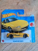 Hot Wheels '91 Mazda MX-5 Miata geel nieuw in verpakking, Hobby en Vrije tijd, Modelauto's | Overige schalen, Ophalen of Verzenden