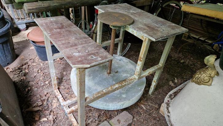 Pottenbakkersschijf, kleischijf, trapschijf (voetbediening)., Hobby en Vrije tijd, Pottenbakken, Gebruikt, Ophalen