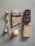 UGANDA - Set van 5 handgemaakt muziek instrumenten zie fotos, Ophalen of Verzenden, Gebruikt