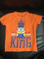 Oranje Minions T-shirt 104/110  leuk voor koningsdag, Ophalen of Verzenden, Zo goed als nieuw