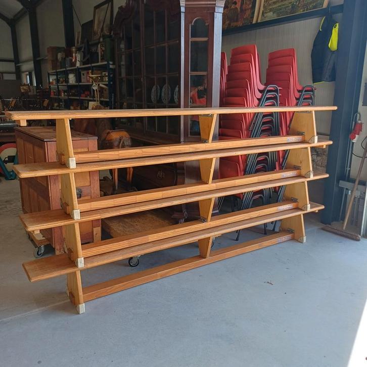 4 x gave vintage turnbank turnbanken gymzaalbanken bosan, Sport en Fitness, Turnen, Gebruikt, Materiaal, Groter dan maat 42, Ophalen