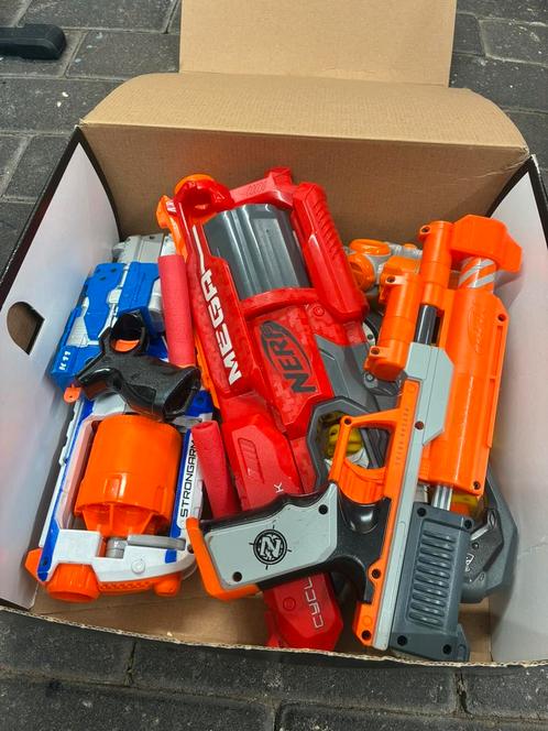 nerf pistolen 5 stuks met enkele rubber kogels, Kinderen en Baby's, Speelgoed | Buiten | Actiespeelgoed, Zo goed als nieuw, Ophalen of Verzenden