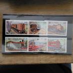 6 x Postzegel treinen Kampuchea gestempeld, Treinen, Ophalen, Gestempeld