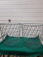 Draadmanden metaal grijs twee stuks, Huis en Inrichting, Woonaccessoires | Schalen en Manden, Ophalen of Verzenden