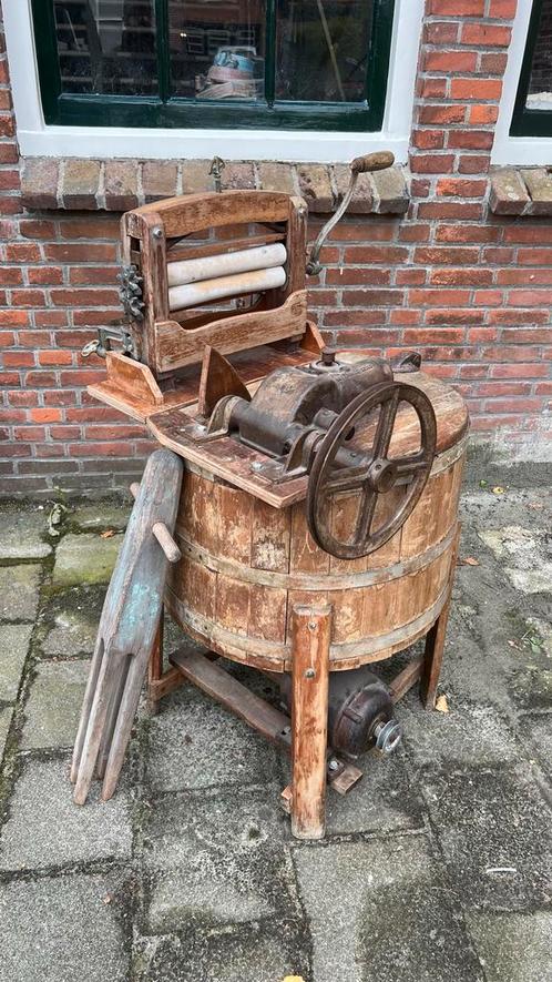 Antieke Houten Wasmachine met Wringer, Antiek en Kunst, Antiek | Gereedschap en Instrumenten, Ophalen