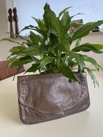 Vintage Zeer soepel leren hand- schoudertasje met vakken, Ophalen of Verzenden, Zo goed als nieuw, Bruin, Handtas