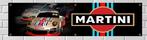 PORSCHE MARTINI BANNER 45X180 CM MET BEVESTIGGINGS OGEN, Ophalen of Verzenden, Nieuw