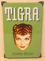Tigra Emaille Reclamebord / Angelina Saey, Verzamelen, Reclamebord, Ophalen of Verzenden, Zo goed als nieuw