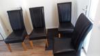 4 stoelen bruin, Huis en Inrichting, Ophalen, Gebruikt, Bruin, Vier