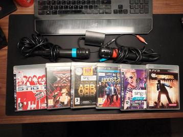 Singstar Microfoons en 6 Spellen Playstation 3 beschikbaar voor biedingen