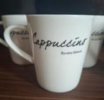 4 witte kopjes cappuccino van Riviera Maison, Ophalen of Verzenden, Zo goed als nieuw, Overige stijlen, Kop(pen) en/of Schotel(s)