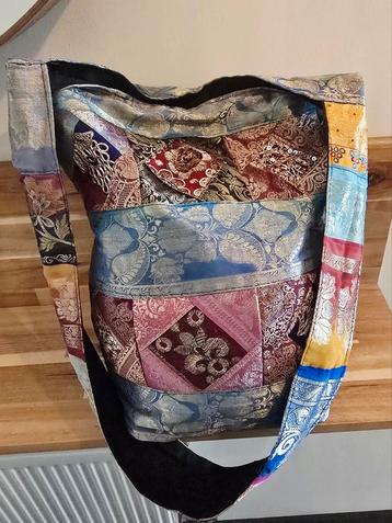 Hippe bohemian stoffen tas met rits beschikbaar voor biedingen