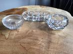 3 antieke zout bakjes,glazen zoutstrooier,kristal zoutvat., Ophalen
