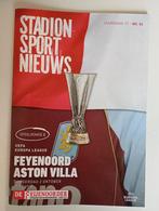 Programmaboekje Feyenoord - Aston Villa, Verzenden, Nieuw, Feyenoord, Overige typen