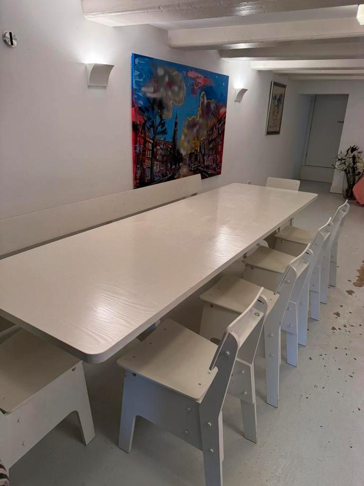 Piet Hein Eek Set - Bank 3m, Tafel 3m & 6 Stoelen - Nieuw!, Huis en Inrichting, Complete inboedels, Ophalen