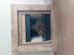 haardkachel met luxe ombouw van natuursteen, Huis en Inrichting, Ophalen, Zo goed als nieuw, Inbouwhaard, Houthaard