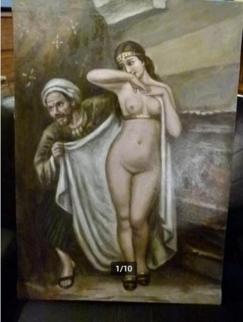 antiek naaktschilderij ``Blanke slavin`` slavenmarkt Orient, Antiek en Kunst, Kunst | Schilderijen | Klassiek, Ophalen